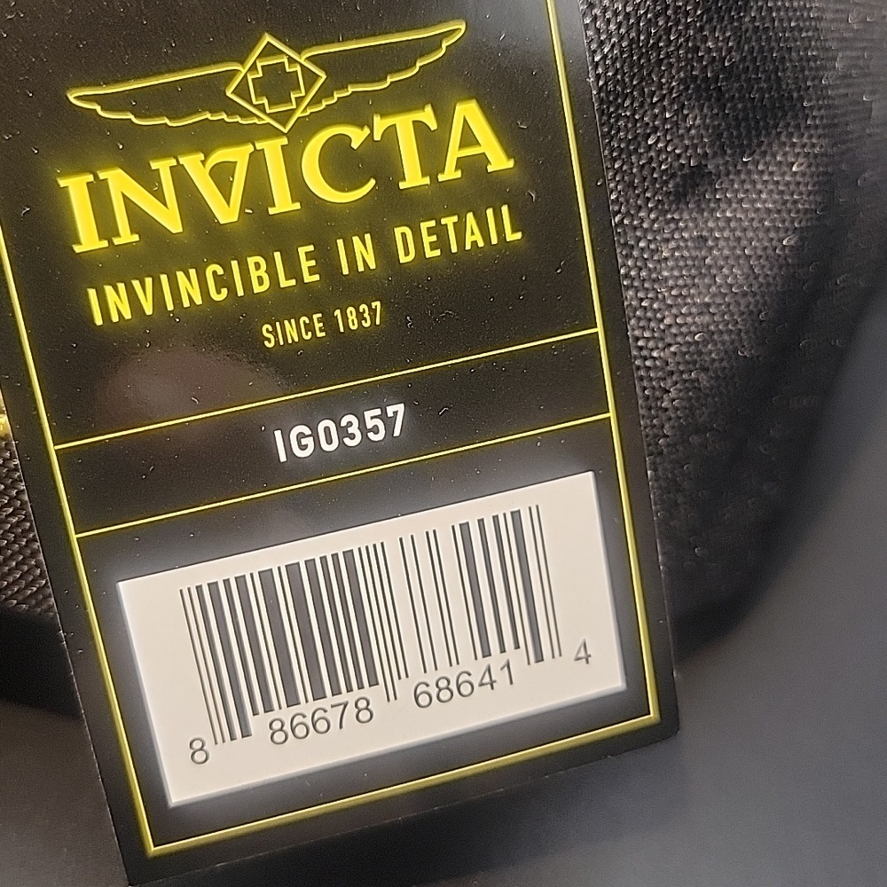 NEW Invicta Black Baseball Cap Yellow Embroidered Backward BBSD Snap Back Hat - Picture 2 of 12